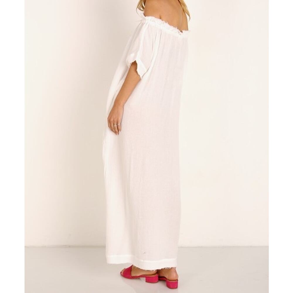 Mikoh Mirakami Cover Up Kaftan Bone White Womens New 2 or US Medium - Picture 2 of 16